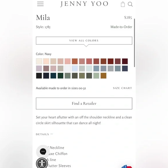 Jenny Yoo Mila in Navy - Picture 2 of 5